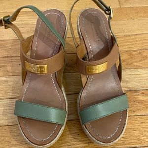 Hunter Gonave platform heels wood clog Sandal shoes